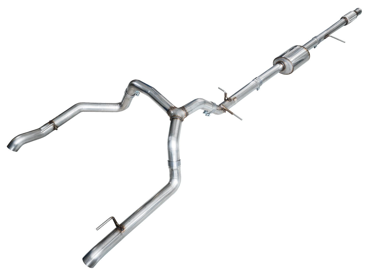 AWE 4th Gen GM 1500 5.3L 0FG Catback Split Rear Exit (w/ Bumper Cutouts) - OE Tips - 3015-31200