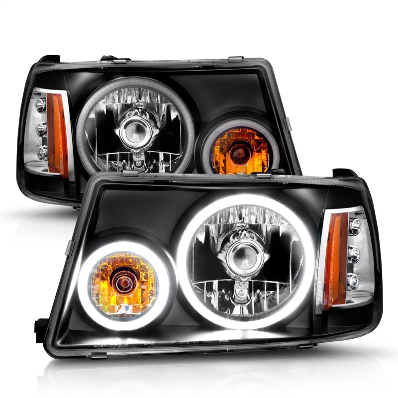 ANZO 2001-2011 Ford Ranger Projector Headlights w/ Halo Black (CCFL) 1 pc - 111152