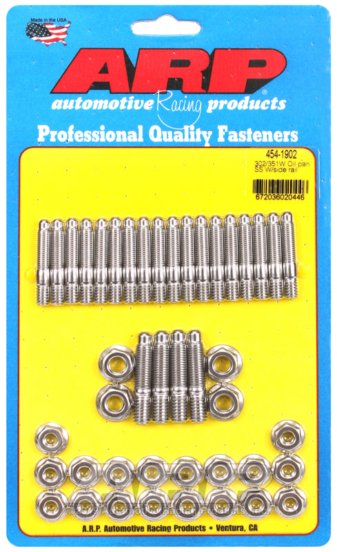 ARP Ford 302/351W Oil Pan Stud Kit w/ Side Rail - 454-1902