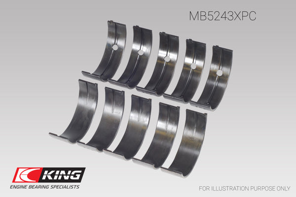 King Engine Bearings Nissan Sr20DE (Size +0.25mm) Main Bearing Set - MB5243XPC0.25