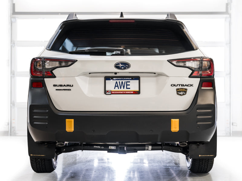 AWE 20-25 Subaru Outback (Wilderness &amp; XT) 0FG Catback Exhaust w/Dual BashGuards - 3015-38246