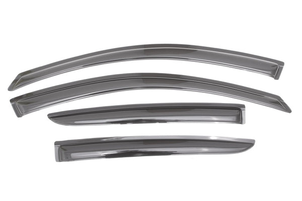 AVS 12-18 Nissan Versa (Excl. Hatch) Ventvisor Outside Mount Window Deflectors 4pc - Smoke - 94298 for 2012-2019 Nissan Versa