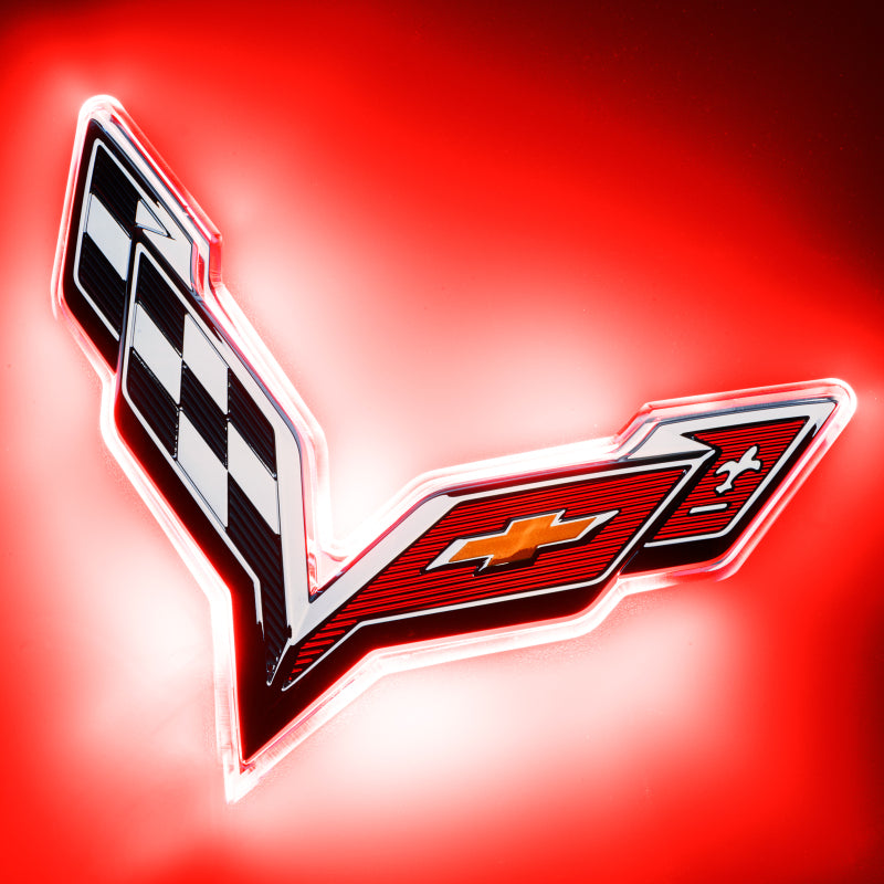 Oracle Corvette C7 Rear Illuminated Emblem - Dual Intensity - Red SEE WARRANTY - 3655-003