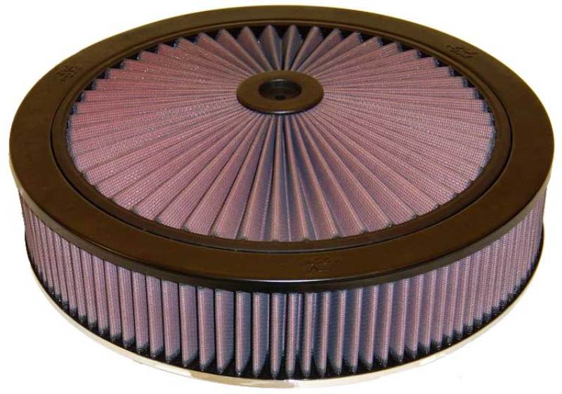 K&N X-Stream Top Filter X-Stream 5.125in Flange 14x3.12in Height 0.875in Drop Base - 66-3050 by K&N Engineering - front view