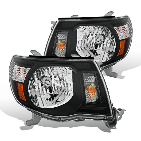Raxiom 05-09 Toyota Tacoma Headlights- Black Housing (Clear Lens) - TT5924 for 2005-2009 Toyota Tacoma