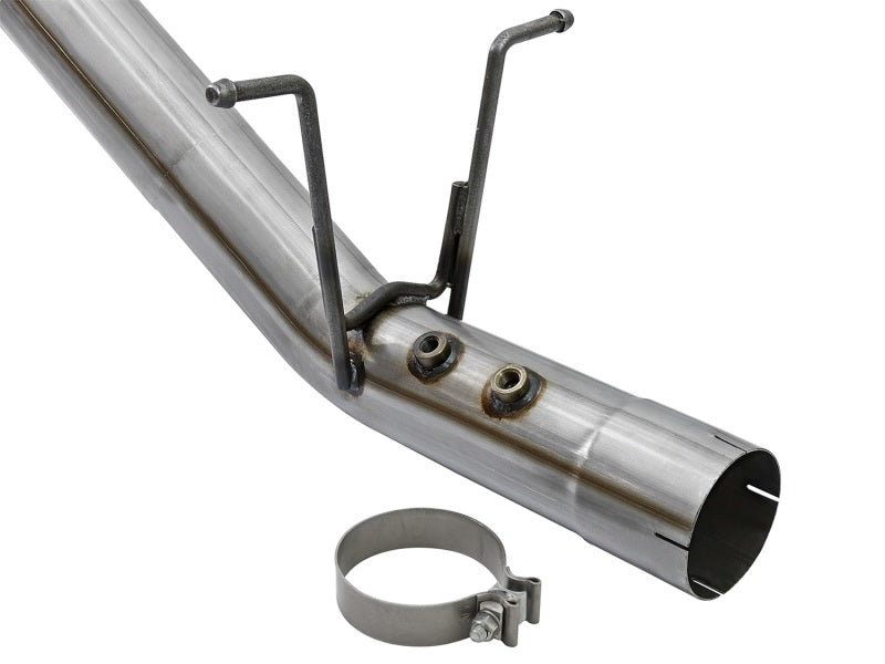aFe Victory Series 4in 409-SS DPF-Back Exhaust w/ Dual Polished Tips 2017 GM Duramax V8-6.6L(td) L5P - 49-44089-P