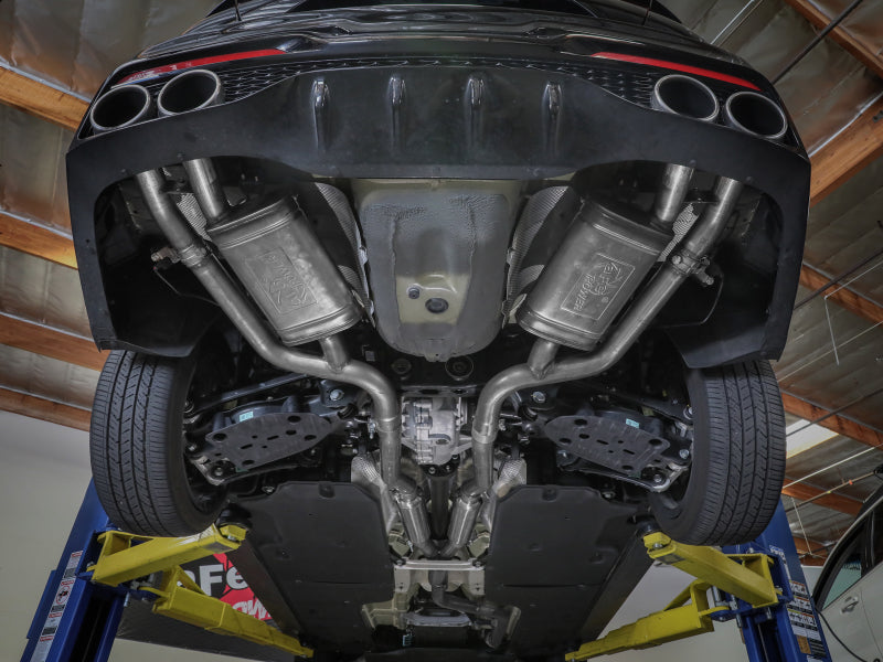 aFe Gemini XV 3in to Dual 2-1/2in 304 SS Cat-Back Exhaust w/ Cut-Out 18-21 Kia Stinger L4-2.0L (t) - 49-37034