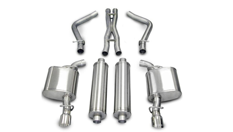 Corsa 2005-2010 Dodge Charger No Towing Hitch R/T 5.7L V8 Polished Xtreme Cat-Back Exhaust - 14439