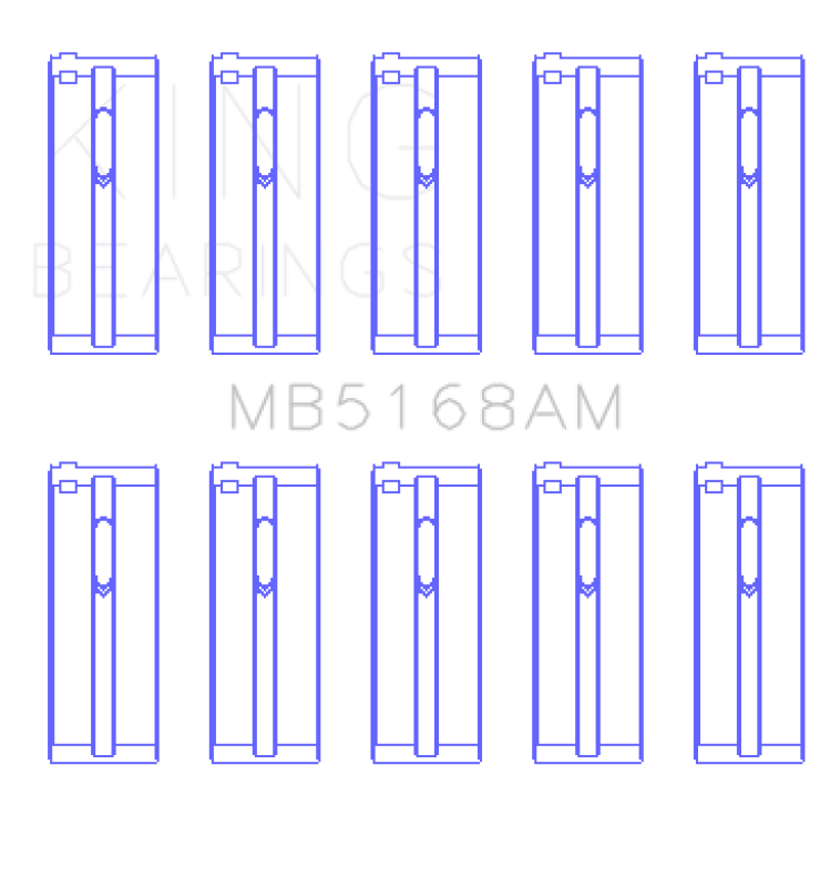 King Acura F22B1 / Honda F22A1/F22A6/F22B1/F22B2/F22B6 (Size STD) Main Bearing Set - MB5168AM