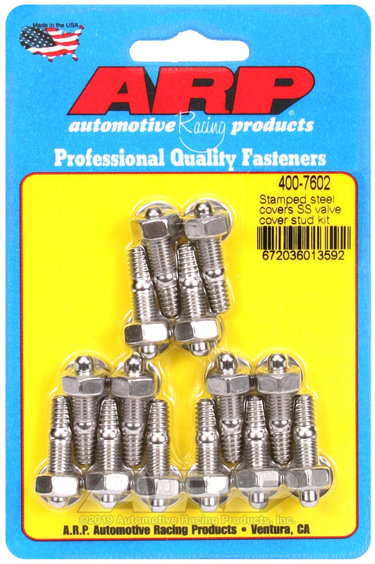 ARP Stamped Steel Covers SS Valve Cover Stud Kit - 400-7602