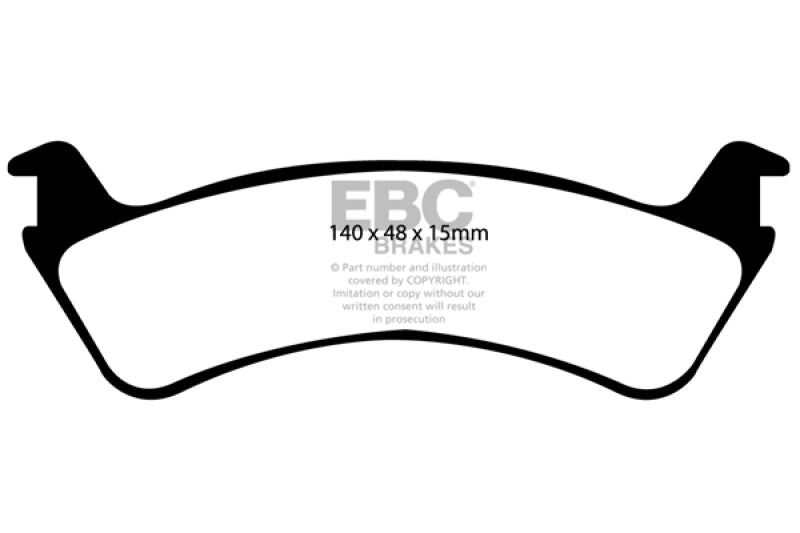 EBC 00-02 Ford Explorer Sport 4.0 2WD (Phenolic PisTons) Extra Duty Rear Brake Pads - ED91130 for 1997-2000 Jeep Cherokee - f