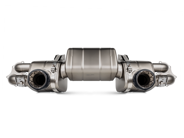 Akrapovic 2020+ Porsche Cayman GT4 (718) Slip-On Line (Option 2) w/Black Coated Titanium Tips - S-PO/TI/18/1-TPB