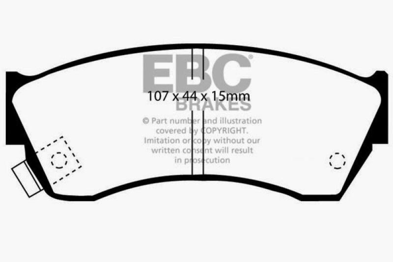 EBC 97-01 Chevrolet Metro 1.3 Ultimax2 Front Brake Pads - UD451