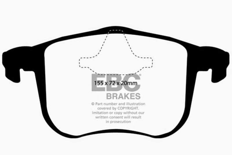EBC 06-11 Saab 9-3 2.0 Turbo (Aero) Greenstuff Front Brake Pads - DP21416