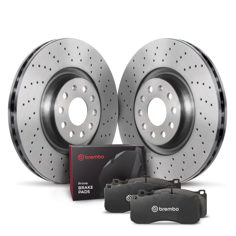 Brembo OE 15-20 Audi A3 Quattro/S3/15-19 Golf R/15-21 GTI/19-21 Jetta Front Disc Brake Kit - KTX4080