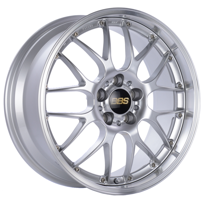 BBS RS-GT 18x8 5x120 ET35 CB72.5 Diamond Silver Center Diamond-Cut Rim Wheel - PFS/Clip Req - RS944HDSPK