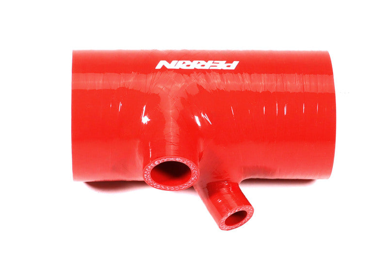 Perrin 22-25 Subaru WRX Short Type Turbo Inlet Hose  - Red - PSP-INT-428RD by Perrin Performance - installed view