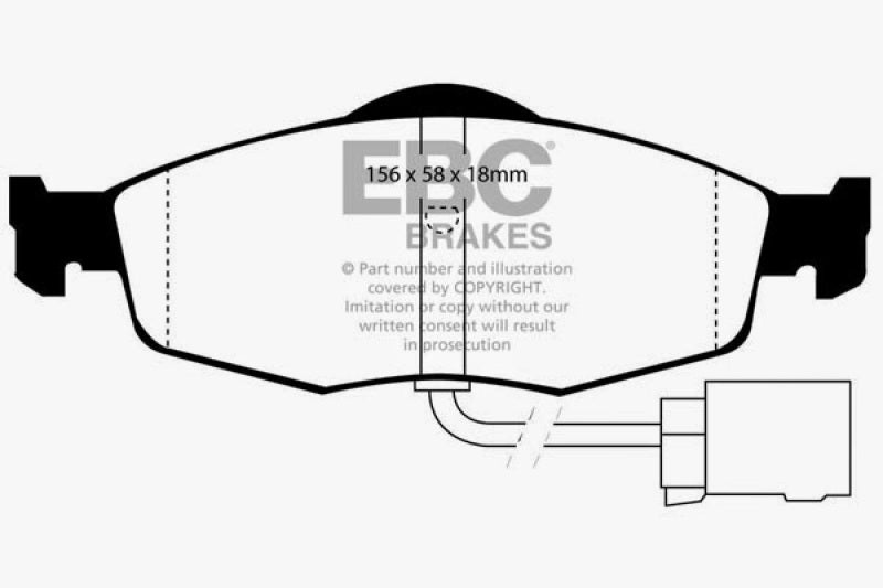 EBC 95-00 Ford Contour 2.0 Ultimax2 Front Brake Pads - UD801