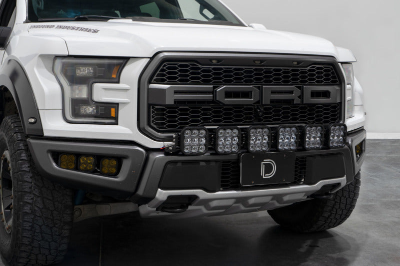 Diode Dynamics 17-20 Ford Raptor SS5 Grille CrossLink Lightbar Kit - Yellow Pro Combo - DD7338