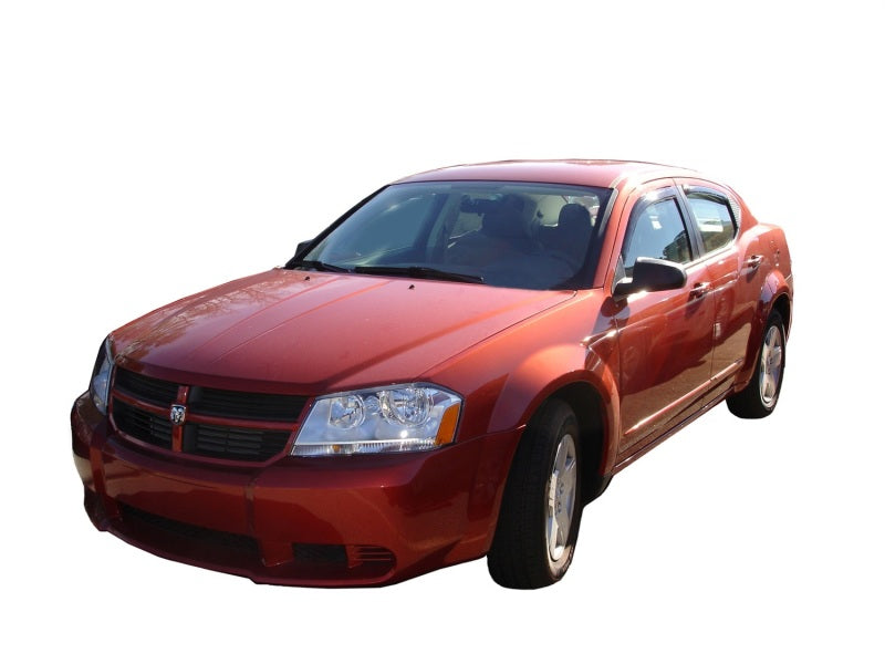 AVS 08-14 Dodge Avenger Ventvisor In-Channel Front &amp; Rear Window Deflectors 4pc - Smoke - 194065