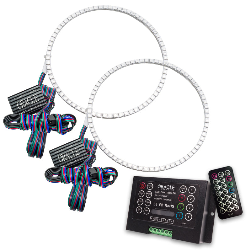Oracle Jeep Wrangler JL/Gladiator JT LED Surface Mount Headlight Halo Kit ColorSHIFT 2 SEE WARRANTY - 1214-333