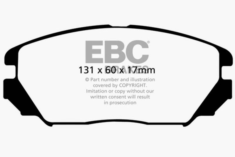 EBC 08-09 Hyundai Azera 3.3 Greenstuff Front Brake Pads - DP21757