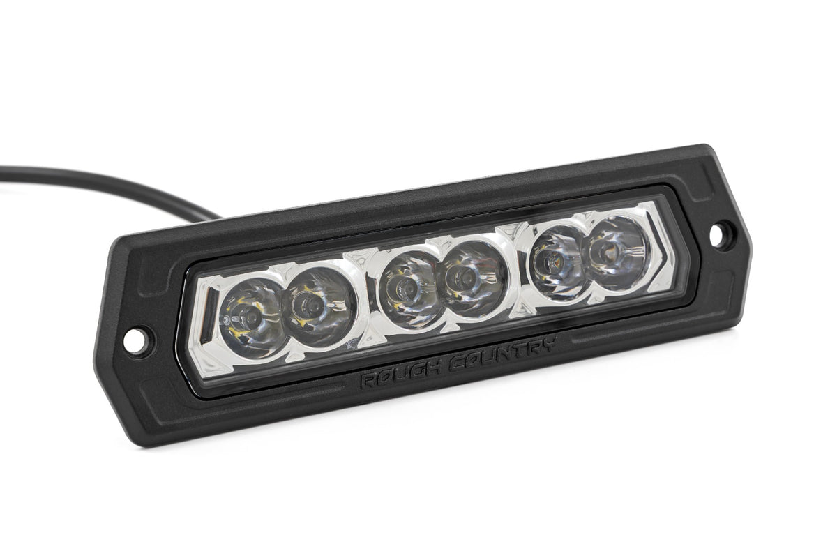 Rough Country - 6 Inch Chrome Series LED Lights - Flush Mount - Pair - 70916A by Rough Country - angle view