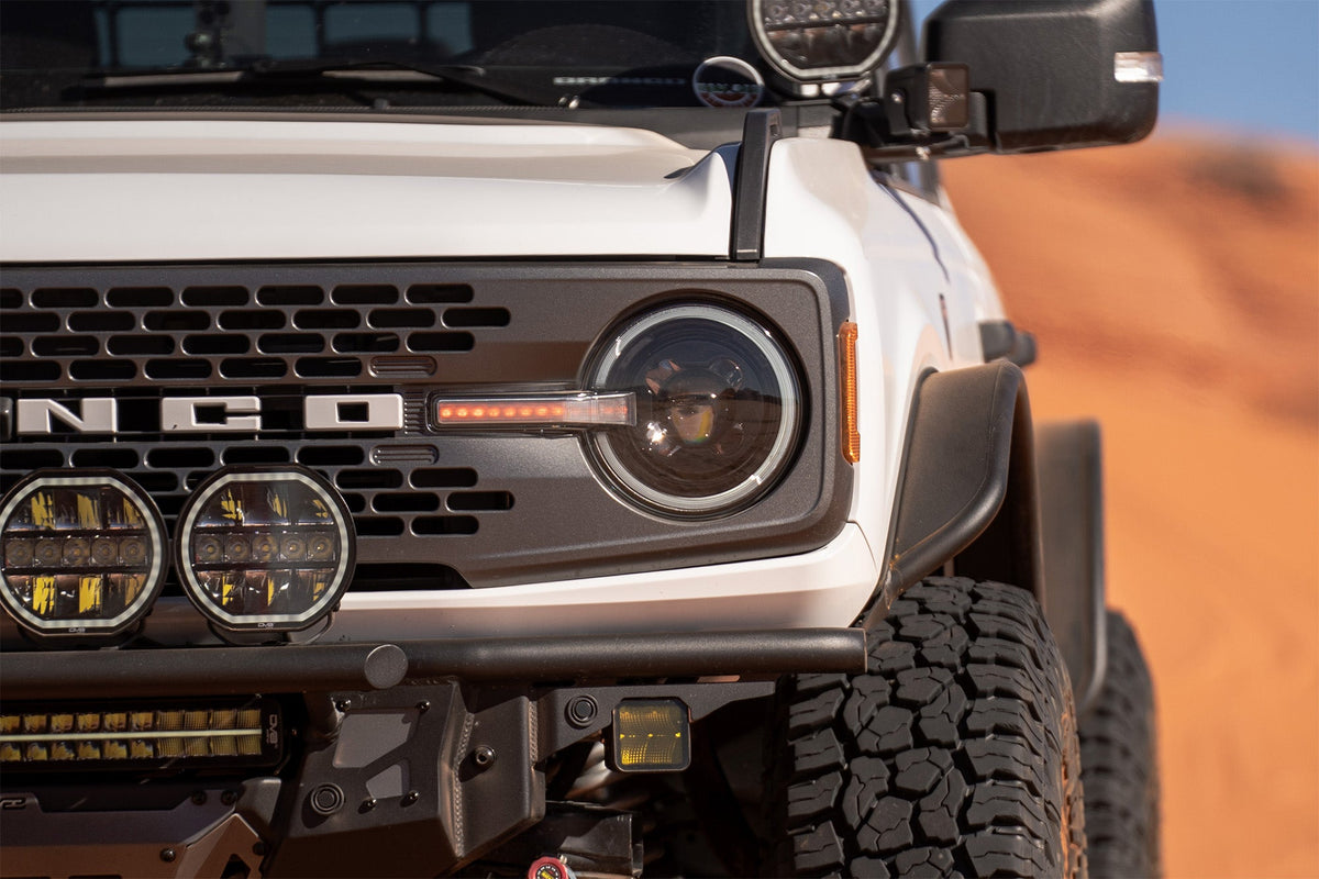 DV8 Offroad - 2021-2026 Ford Bronco Black Headlights - HLCBR-01