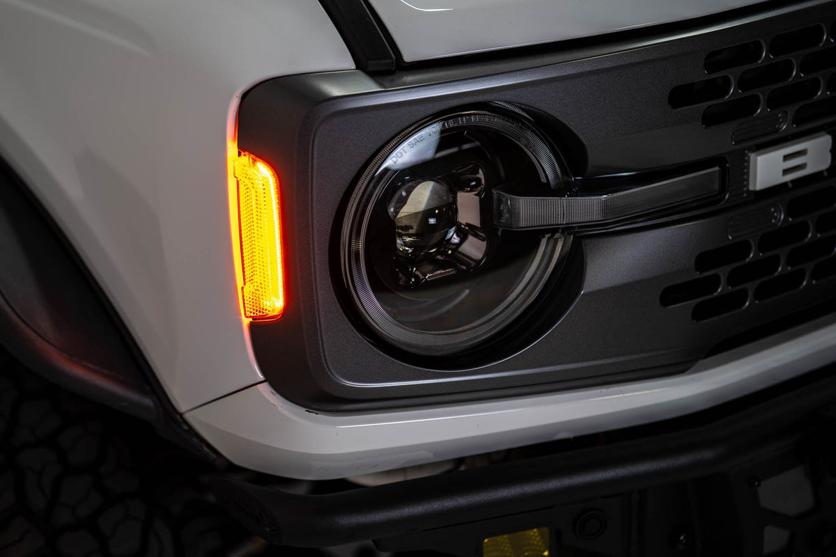 DV8 Offroad - 2021-2026 Ford Bronco Black Headlights - HLCBR-01