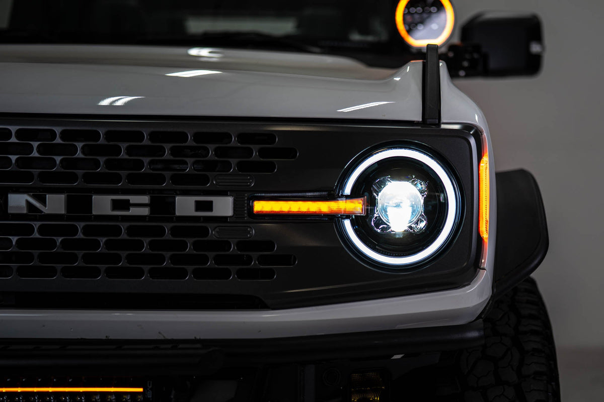 DV8 Offroad - 2021-2026 Ford Bronco Black Headlights - HLCBR-01