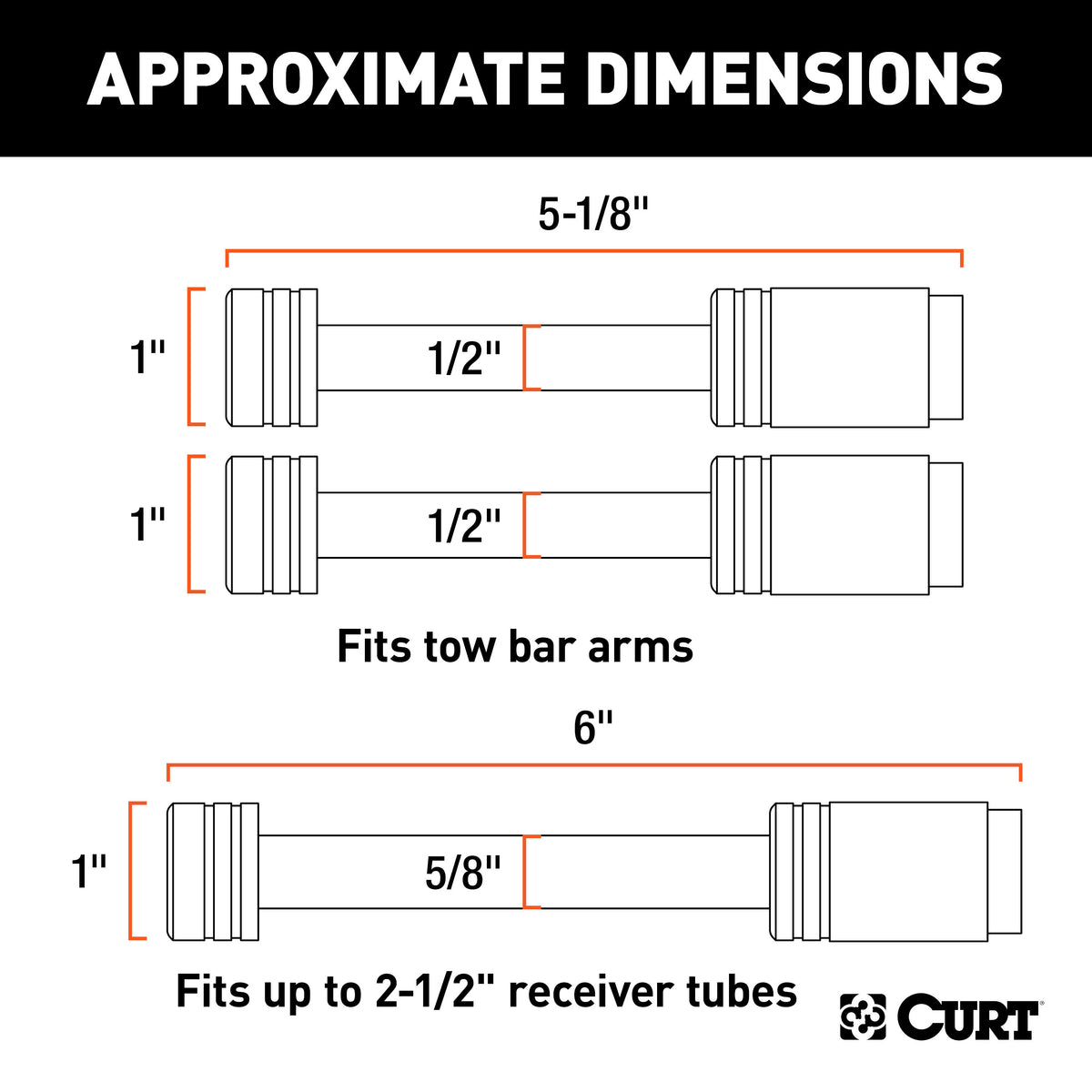 CURT 70005 Rambler RV Tow Bar Lock Set, 3-Pack, Keyed-Alike