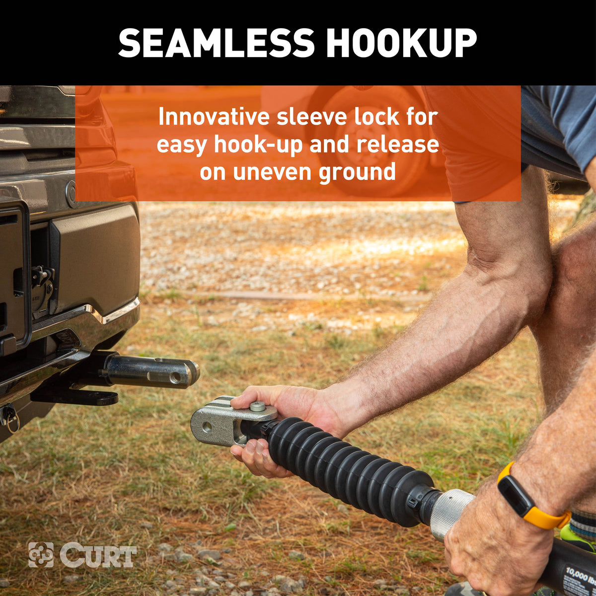 CURT 70012 Seeker Steel RV Tow Bar, 10,000 Pounds, 2-Inch Shank