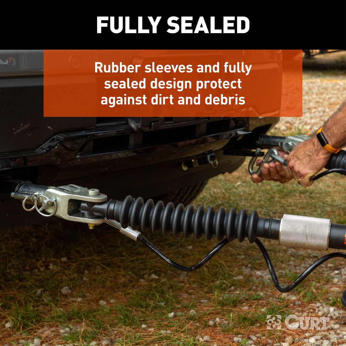 CURT 70012 Seeker Steel RV Tow Bar, 10,000 Pounds, 2-Inch Shank
