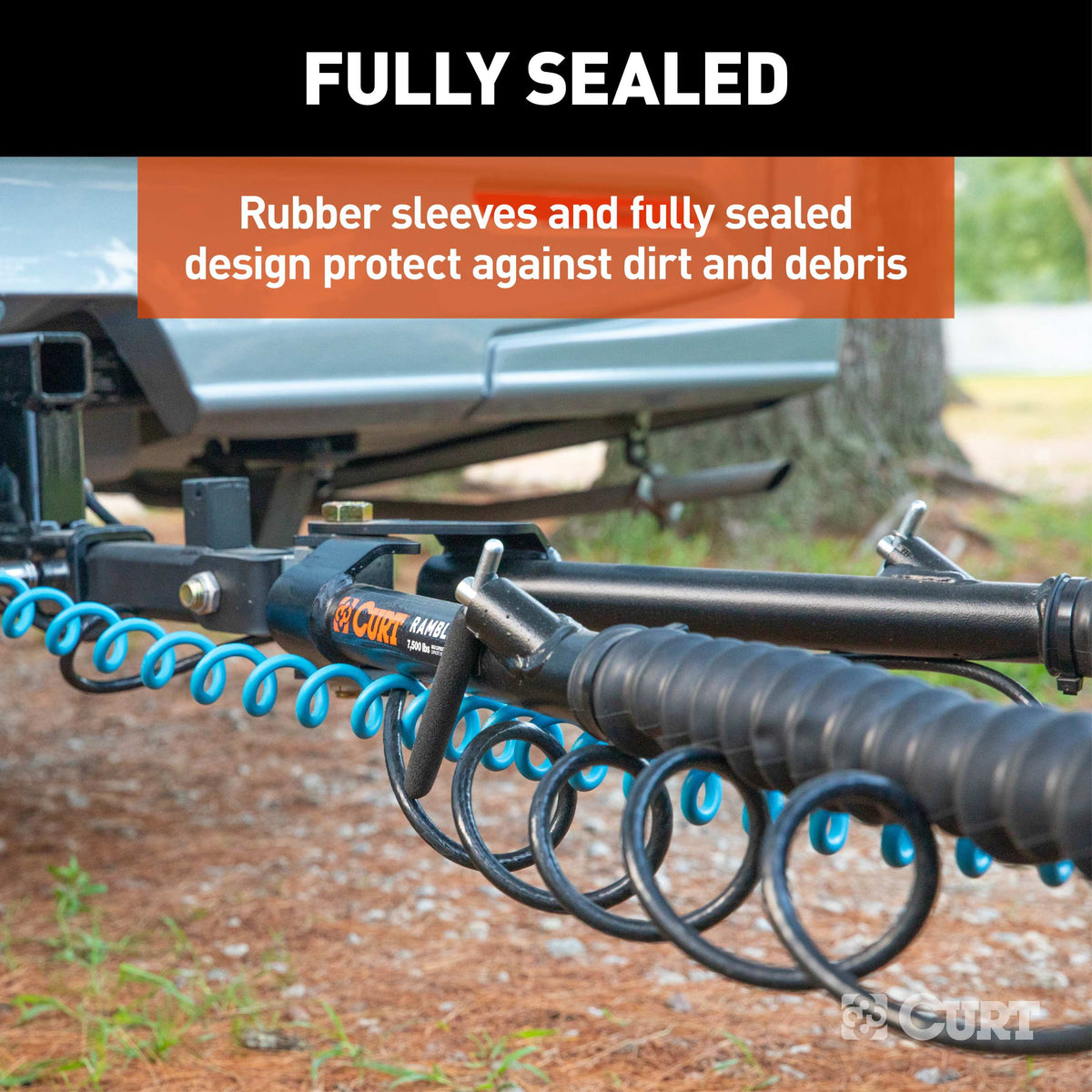 CURT 70015 Rambler Steel RV Tow Bar, 7,500 lb. Capacity, 2" Shank