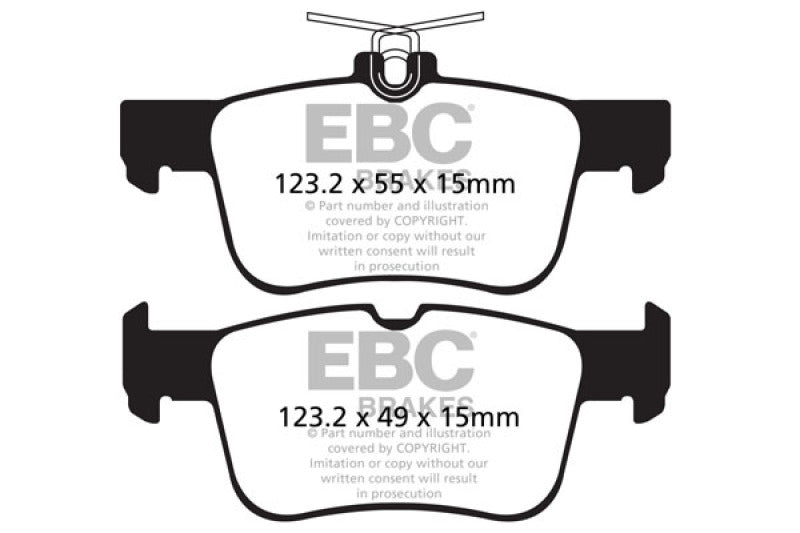 EBC 13+ Ford Fusion 1.6 Turbo Greenstuff Rear Brake Pads - DP22160
