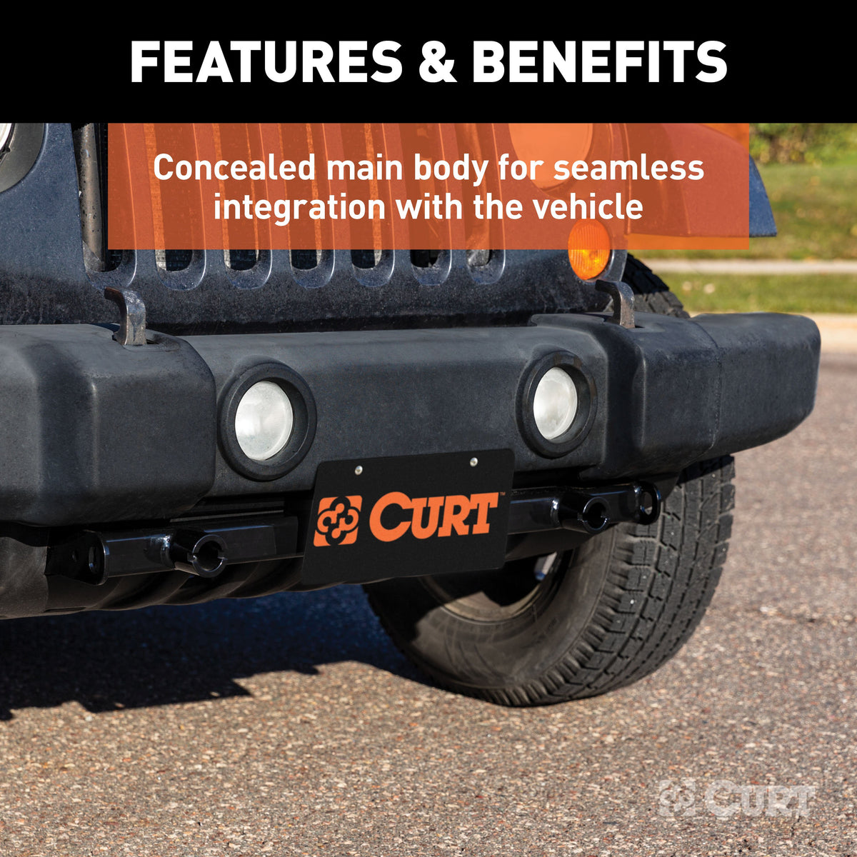 CURT 70102 Custom Tow Bar Base Plate Brackets for Dinghy Towing, Fits Select Jeep Wrangler JK