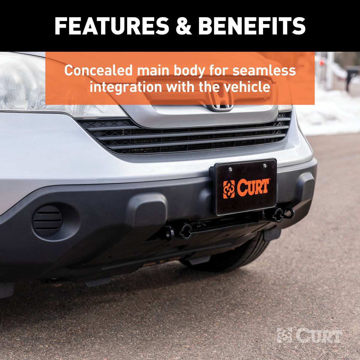 CURT 70115 Custom Tow Bar Base Plate Brackets for Dinghy Towing, Fits Select Honda CR-V