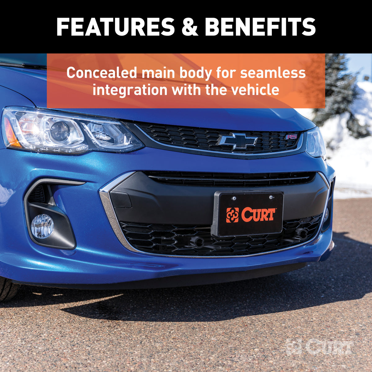 CURT 70116 Custom Tow Bar Base Plate Brackets for Dinghy Towing, Fits Select Chevrolet Sonic