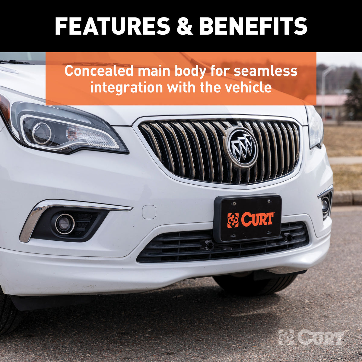 CURT 70117 Custom Tow Bar Base Plate Brackets for Dinghy Towing, Fits Select Buick Envision
