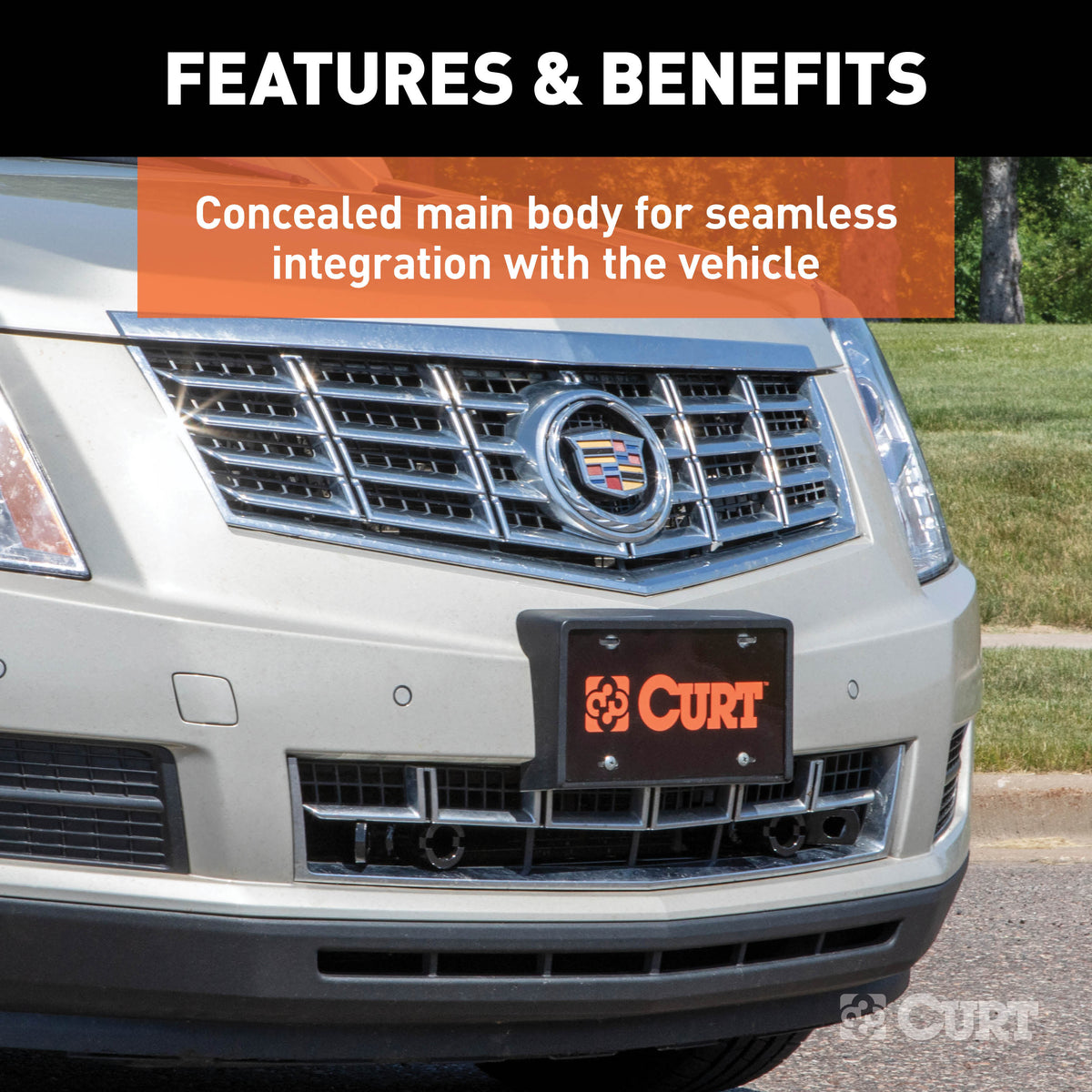 CURT 70123 Custom Tow Bar Base Plate Brackets for Dinghy Towing, Fits Select Cadillac SRX