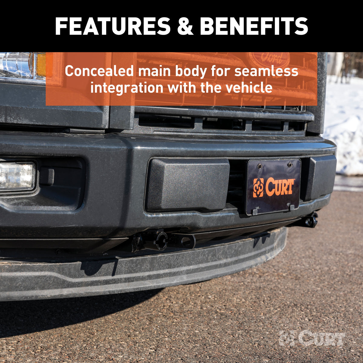 CURT 70130 Custom Tow Bar Base Plate Brackets for Dinghy Towing, Fits Select Ford F-150