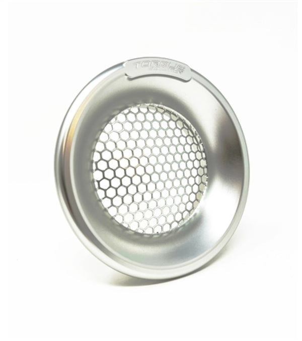 Torque Solution Billet Turbo Velocity Stack Shield For 4in Inlet - Silver - TS-VS-740-S by Torque Solution - front view
