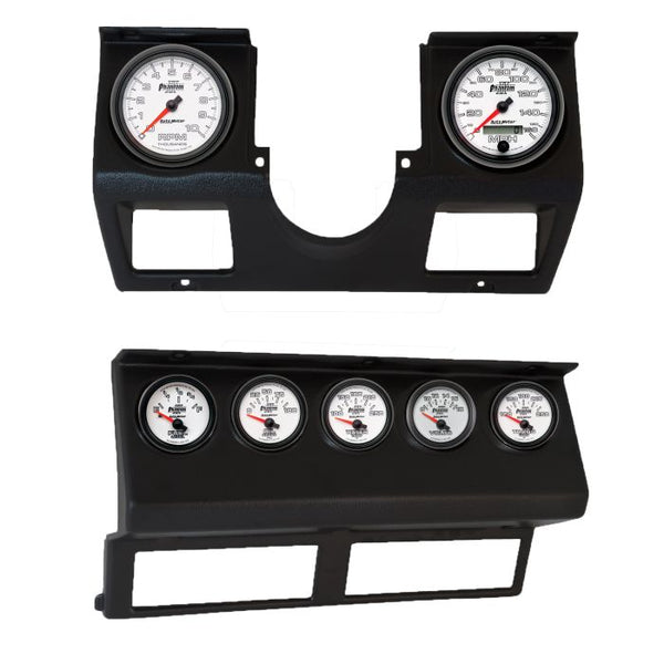 Autometer Phantom II Direct Fit Dash Kit 87-96 Jeep Wrangler YJ (Tach/MPH/FL/OilP/WTMP/VLT/TRNS) - 7040-10