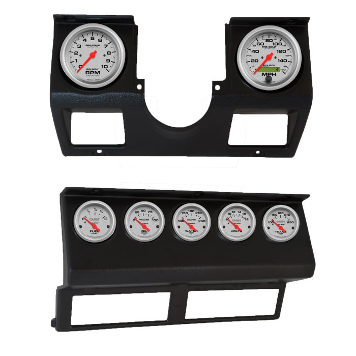 Autometer Ultra-Lite Direct Fit Dash Kit 87-96 Jeep Wrangler YJ (Tach/MPH/FL/OilP/WTMP/VLT/TRNS) - 7040-13