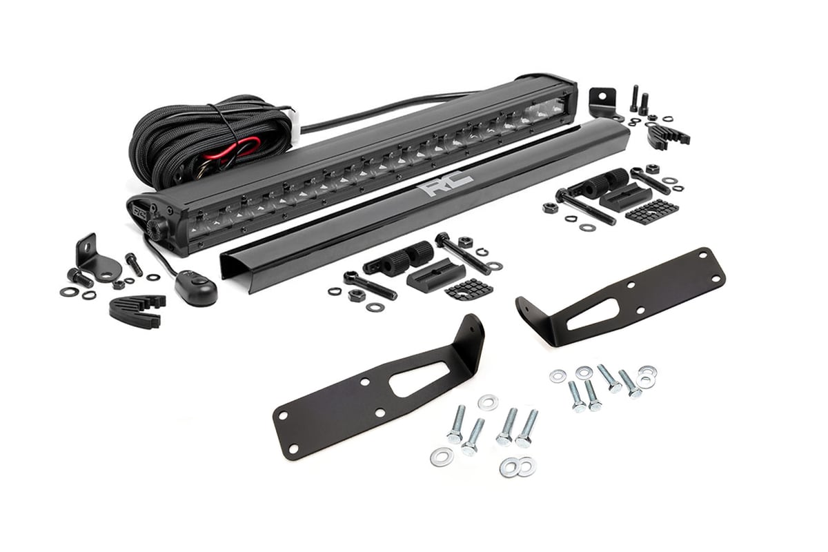 LED Light Kit | Bumper Mount | 20&quot; Black Single Row | Ram 2500/3500 (10-18)