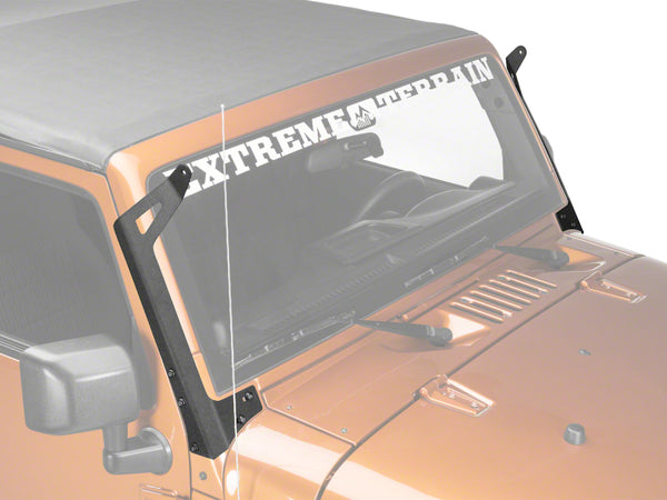 Raxiom 07-18 Jeep Wrangler JK 50-In LED Light Bar Windshield Mount - J106743 for 2007-2018 Jeep Wrangler - front view