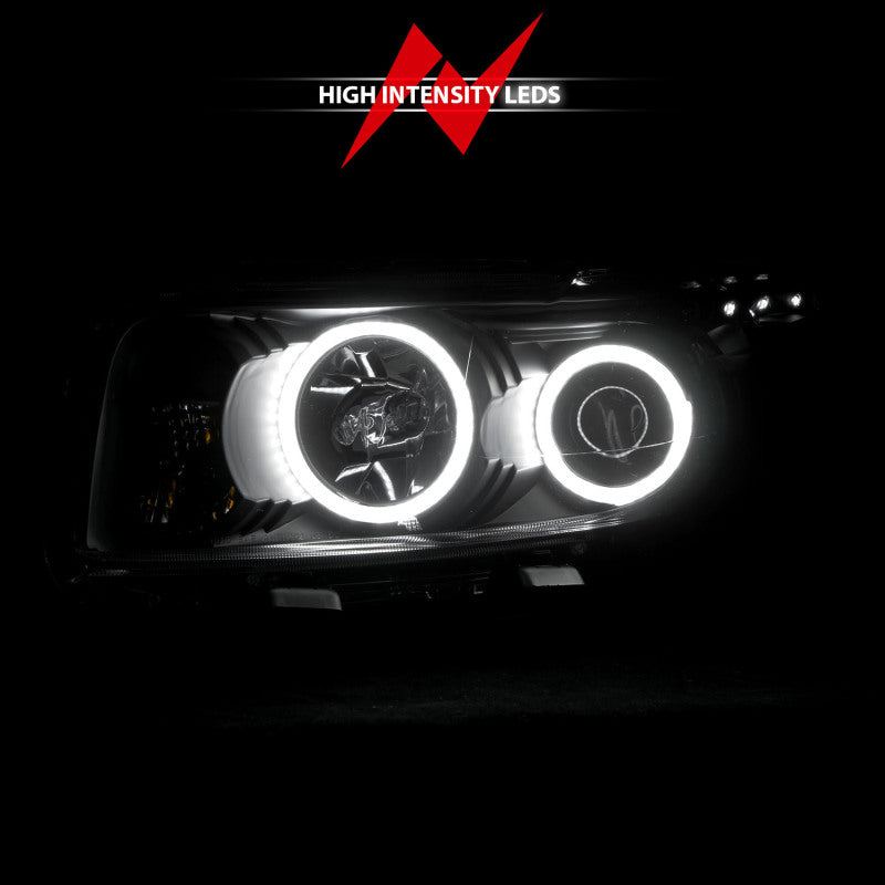 ANZO 2008-2010 Scion Xb Projector Headlights w/ Halo Black - 121280