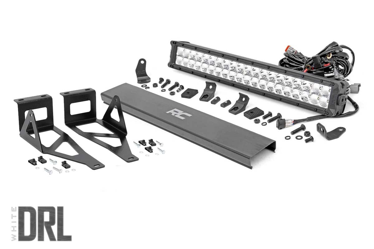 LED Light Kit | Bumper | 20&quot; Chrome Dual Row | White DRL | Ford F-250/F-350 Super Duty (05-07)