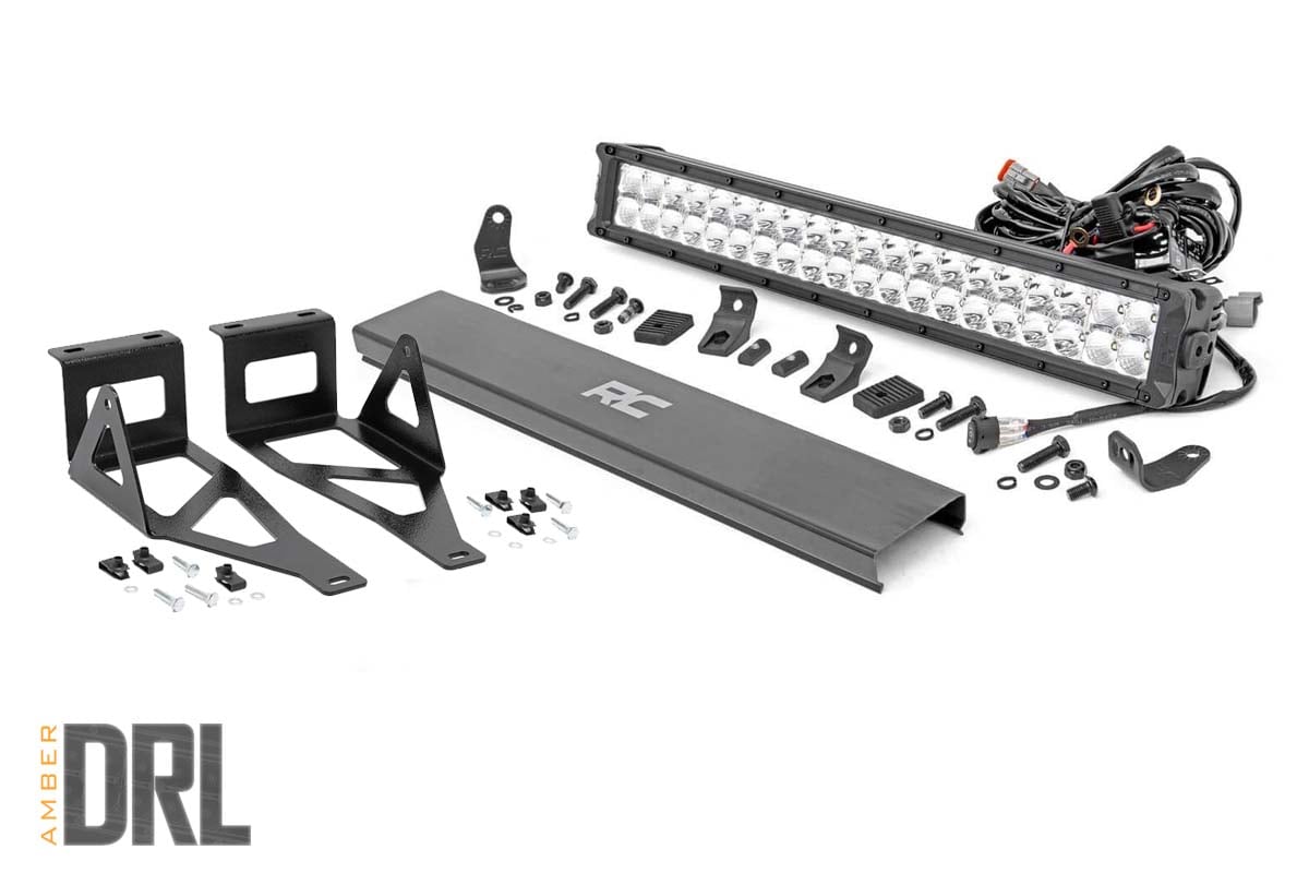 LED Light Kit | Bumper | 20&quot; Chrome Dual Row | Amber DRL | Ford F-250/F-350 Super Duty (05-07)