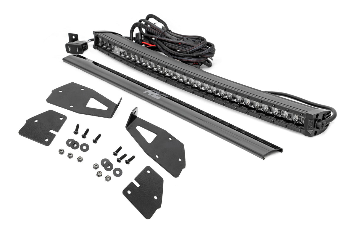 LED Light Kit | Grille Mount | 30&quot; Black Single Row | White DRL | Ford Raptor (17-20)